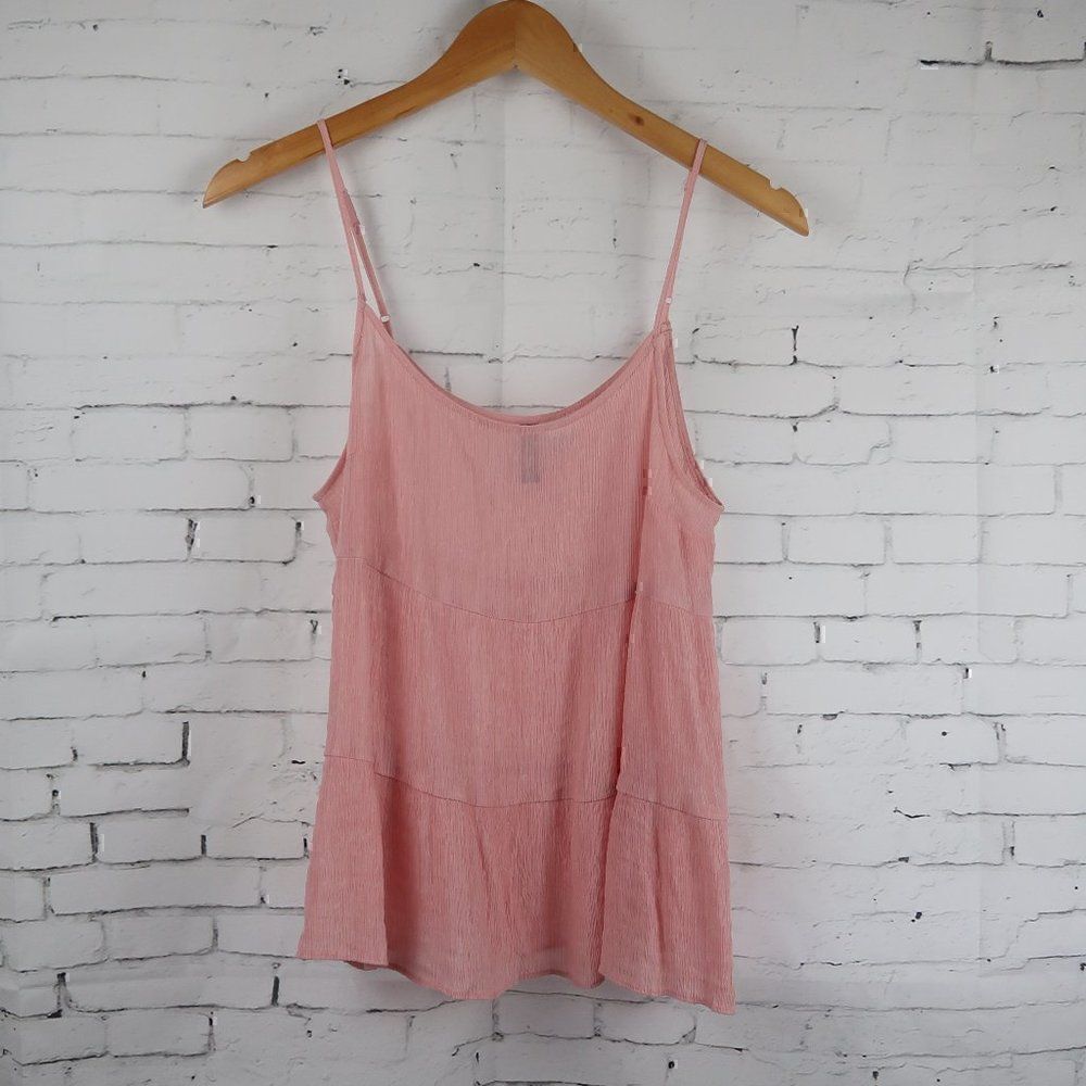 DIVIDED BY H&M PINK THREE TIER CAMISOLE TOP SIZE SMALL
